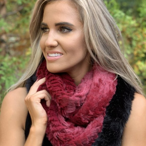 Fashionable Infinity Lightweight Scarf - Wine - Picture 1 of 2